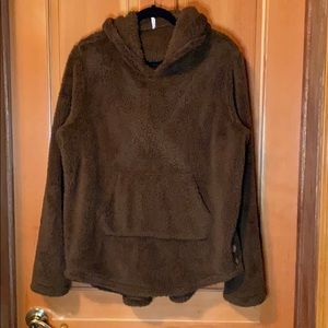 Pullover hoodie with kangaroo hand-warmer pouch